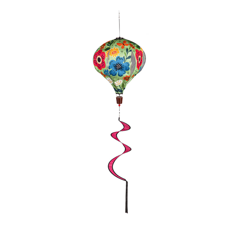 Summer Florals Burlap Balloon Spinner,45bb504