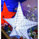 Lighted Fabric Star, Small, White,45st350bl
