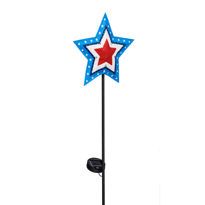 Americana Forever Botancials Lit Fabric Stakes, 3 Asst,47fs051bl