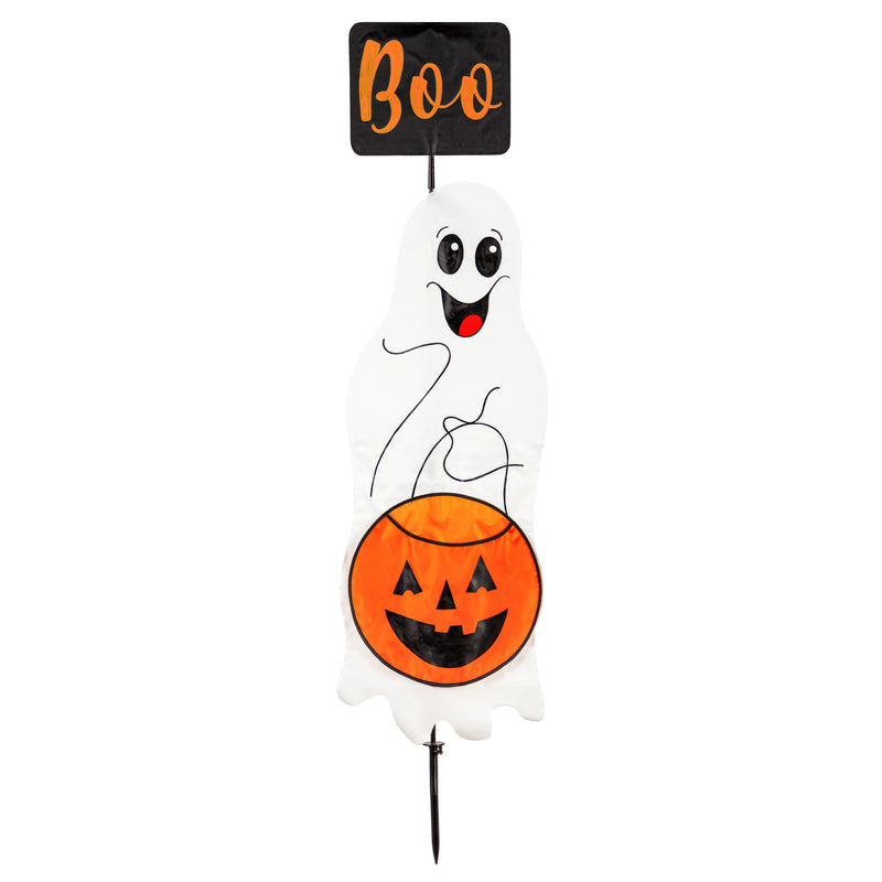Halloween Sign Trio Fabric Stake, 3 Asst,47fs059
