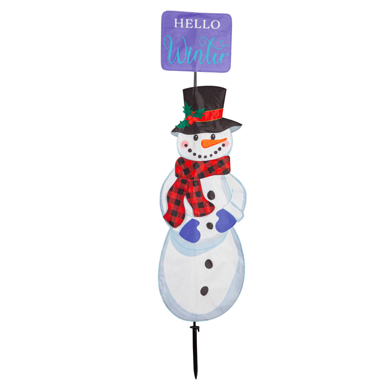 Holiday Trio Fabric Stake, 3 Asst,47fs062