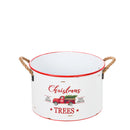 Red Truck Christmas Trees Metal Planter, Set of 3,47m2719