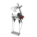 40"H Silver Whimsy Reindeer with Artificial Wreath, 2 ASST,47m2748
