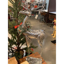 40"H Silver Whimsy Reindeer with Artificial Wreath, 2 ASST,47m2748