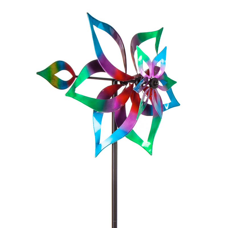 Wind Spinner with Arrow, Vivid Hues,24"x10.25"x75"inches