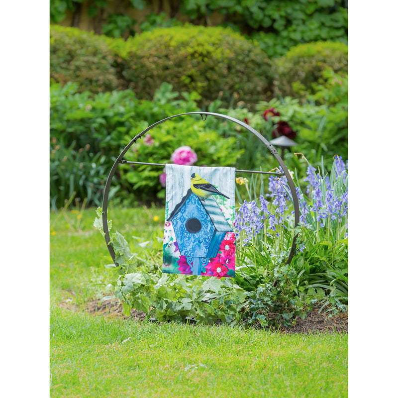 Metal Outdoor Sculptural Decor for Displaying Planter or Flag,47m3786