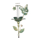 36"H Rain Gauge Garden Stake, Verdigris Butterfly and Hummingbird, 2 Asst,47m3811