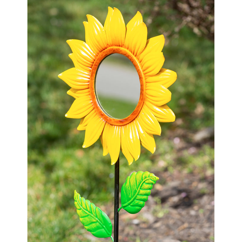 44" Sunflower Mirror Garden Stake,47m3817