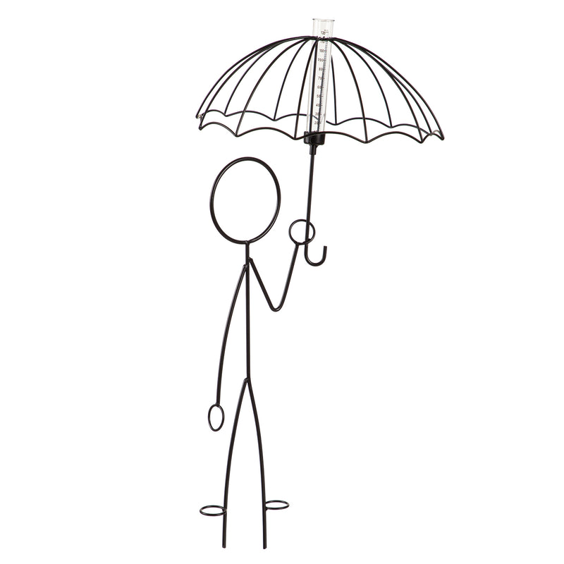 24"H Little Man with Umbrella Rain Gauge,47m3874