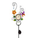 36"H Solar Rain Gauge and Thermomter Garden Stake, 2 Asst,47m3946