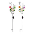 36"H Solar Rain Gauge and Thermomter Garden Stake, 2 Asst,47m3946