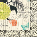 Luscious Lemon Paper Embossed Cocktail Napkin,4nce5371b
