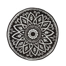4' Indoor/Outdoor Round Rug Black,4or134