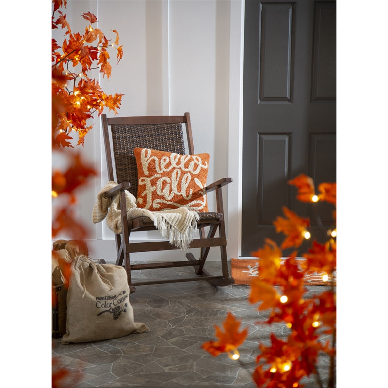 Hooked Pillow 18"x18" Hello Fall,4p21168