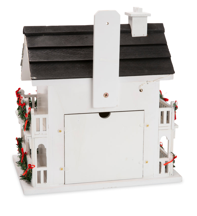 Lighted Holiday Colonial Cottage Birdhouse,53v9u