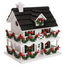 Lighted Holiday Colonial Cottage Birdhouse,53v9u