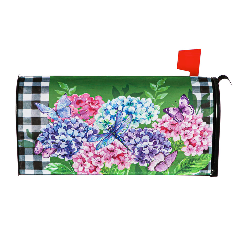 Hydrangea Checks Mailbox Cover,56758