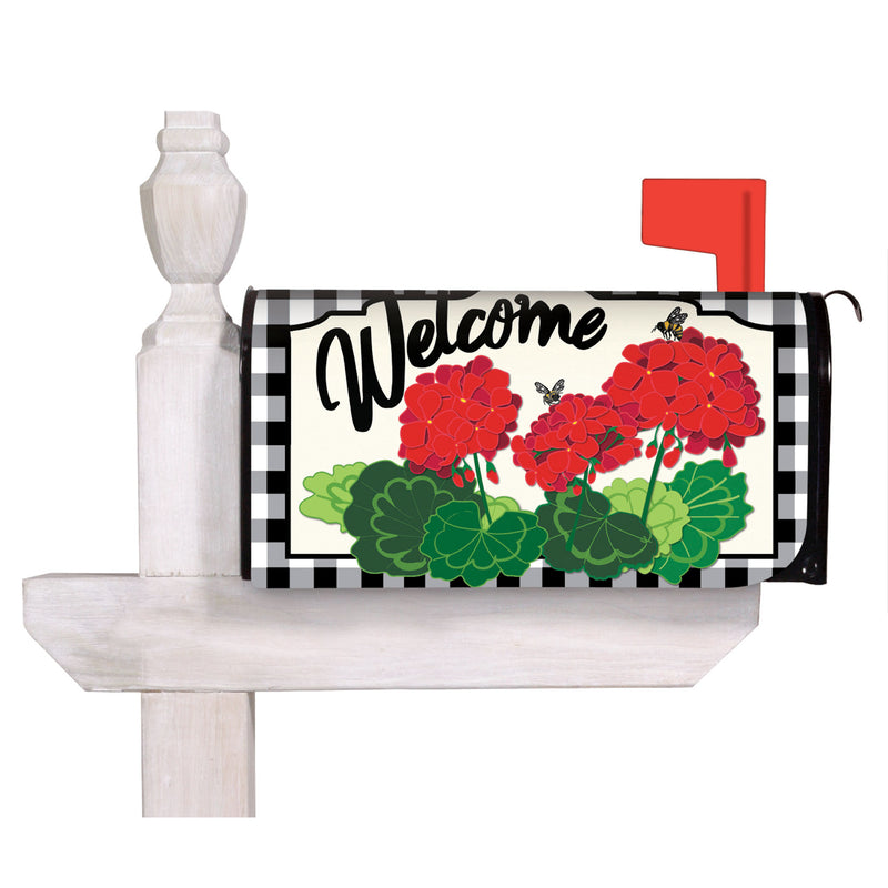 Geranium Plaid Mailbox Cover,56760