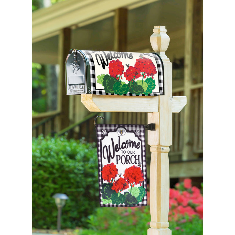 Geranium Plaid Mailbox Cover,56760