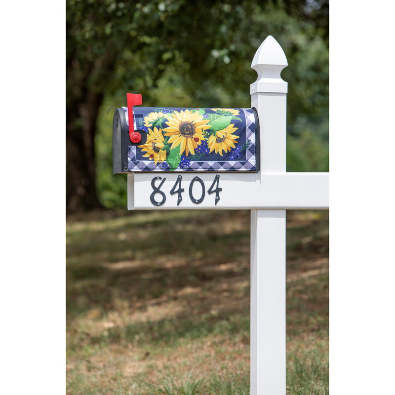 Evergreen Mailbox Cover,Sunflower Welcome Sublimated Mailbox Cover,0.1x18x21 Inches