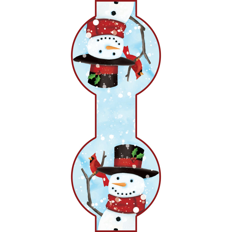 Snowman Mailbox Saddle with Magnetic Mailbox Door Decor Set,56830s