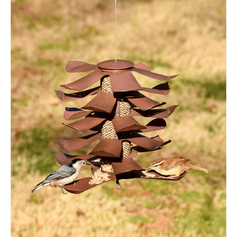 Metal Pine Cone Bird Feeder,59n46