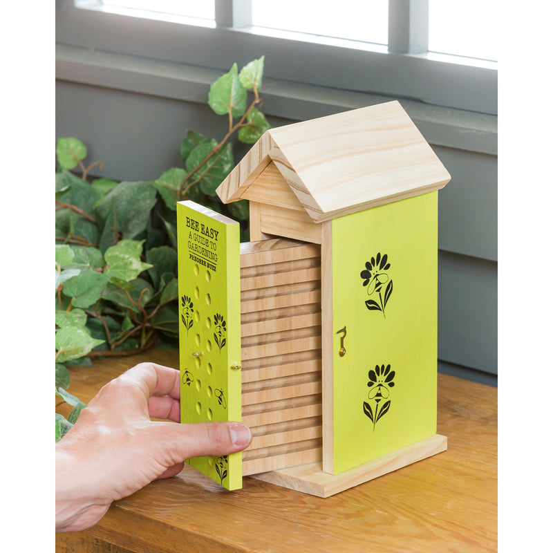 Evergreen Bird House,10"H Book Bee House, Bee Easy Bee Observation,5.5x4x10 Inches