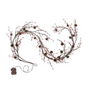 Lighted Pine Cone and Red Berry Garland,65j59