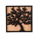 Metal and Wood Wall Decor Tree, 18"x1.5"x18"inches