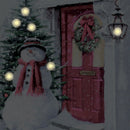LED Canvas Wall Decor, Snowman Outside the Door,6ltc1002