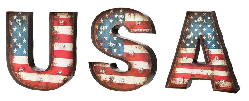 USA LED Wall Decor, Set of 3,6m430