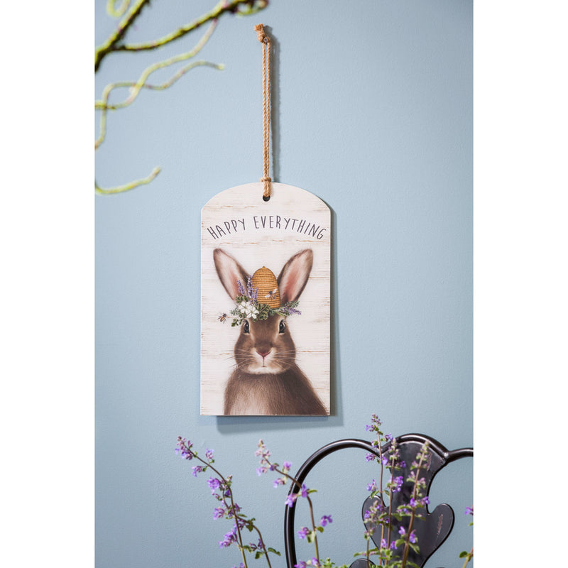 Wooden Wall décor, 2 Asst, Bunny & Pig,6w411