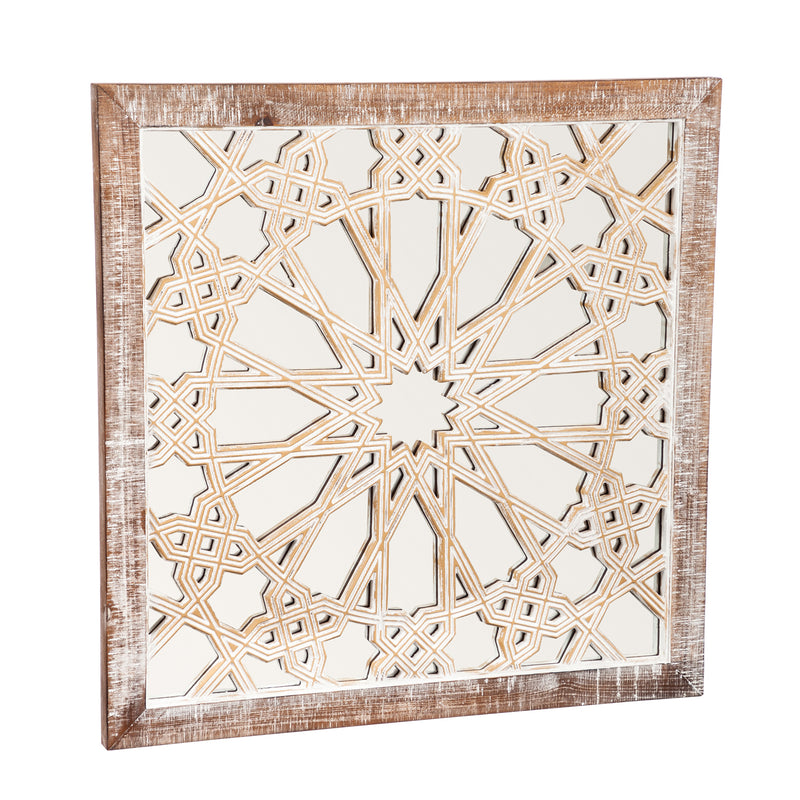 Wood and Mirror Wall Décor,6w465