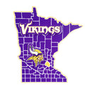 State Shape Wall Decor,, Minnesota Vikings,6ws3817