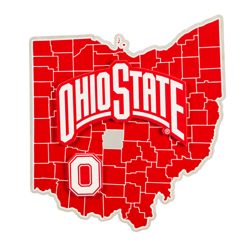 State Shape Wall Decor,, Ohio State University,6ws973