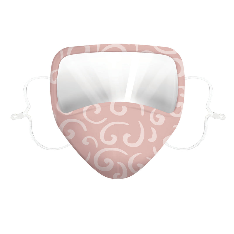 Women's Antimicrobial Non-Medical Cotton Face Mask w/ Visor, 2 Designs, 12 of each, 24 pcs total,7cdu100