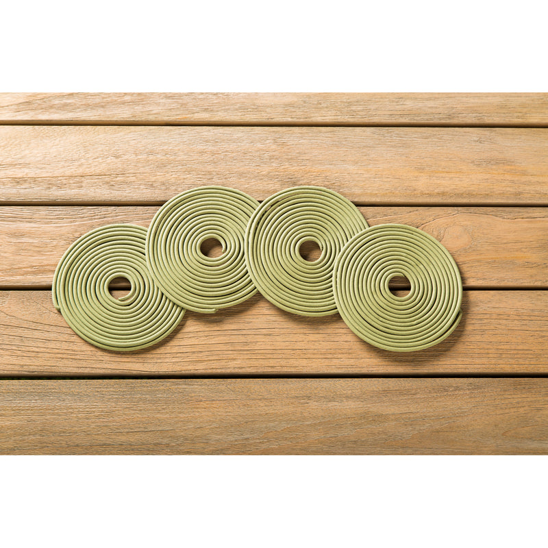 Evergreen ZFence Citronella 5" Diameter Spiral Refill, 4 PCS, Green, 5'' x 5'' x 18'' inches.