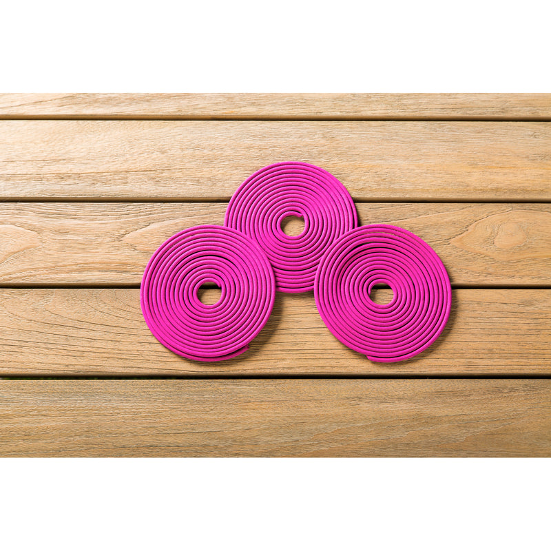 Evergreen ZFence Citronella 5" Diameter Spiral Refill, 4 PCS, Pink, 5'' x 5'' x 18'' inches.