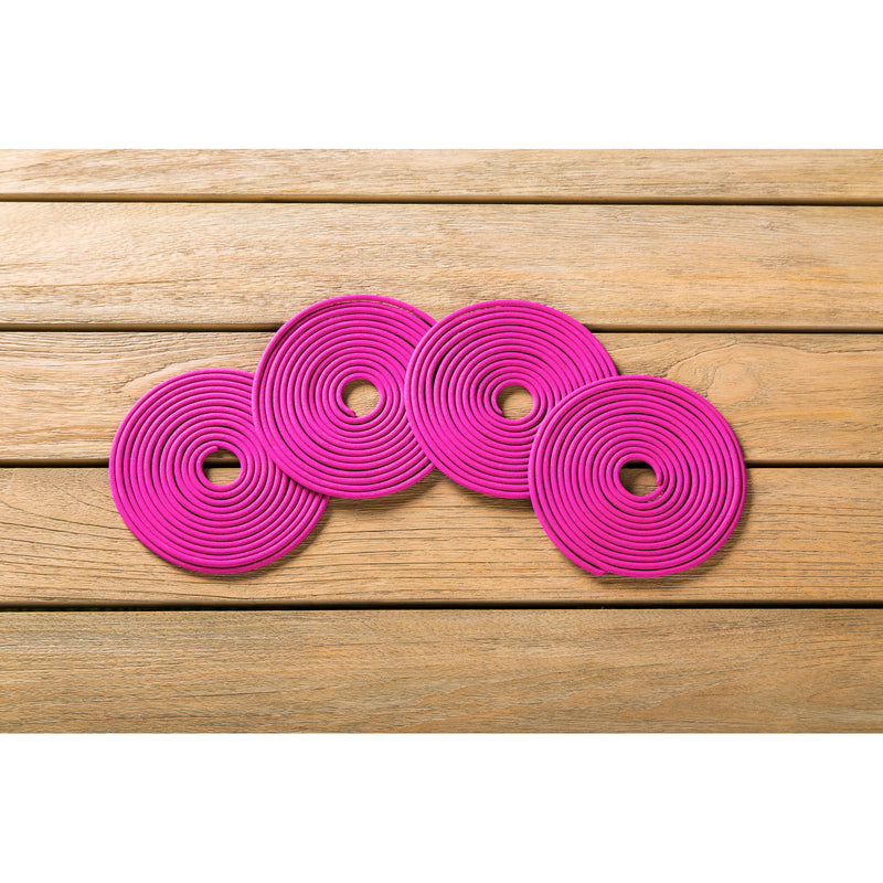 Evergreen ZFence Citronella 5" Diameter Spiral Refill, 4 PCS, Pink, 5'' x 5'' x 18'' inches.