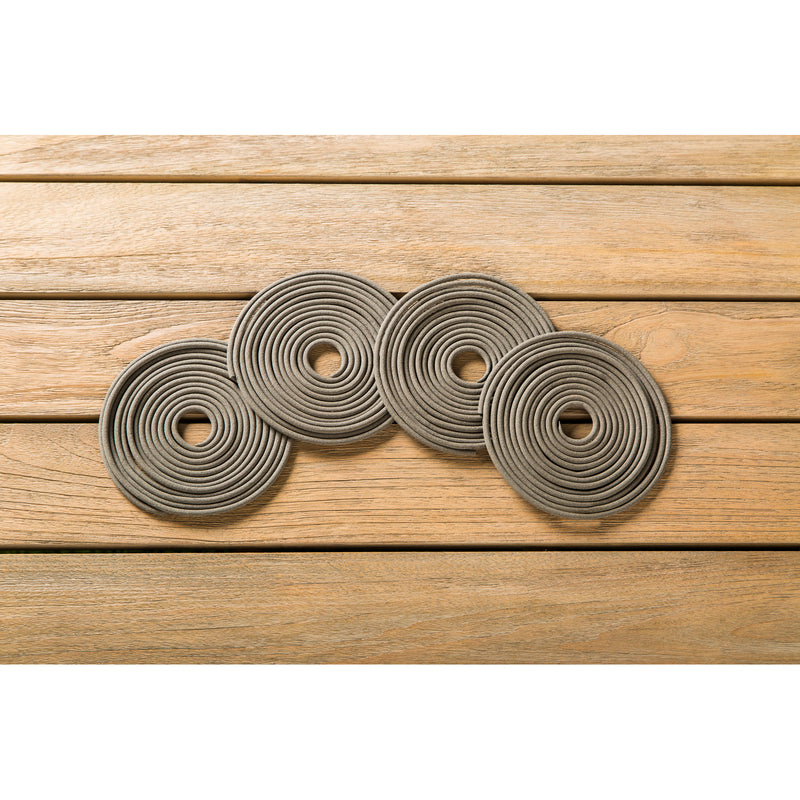 Evergreen ZFence Citronella 5" Diameter Spiral Refill, 4 PCS, Black, 5'' x 5'' x 18'' inches.