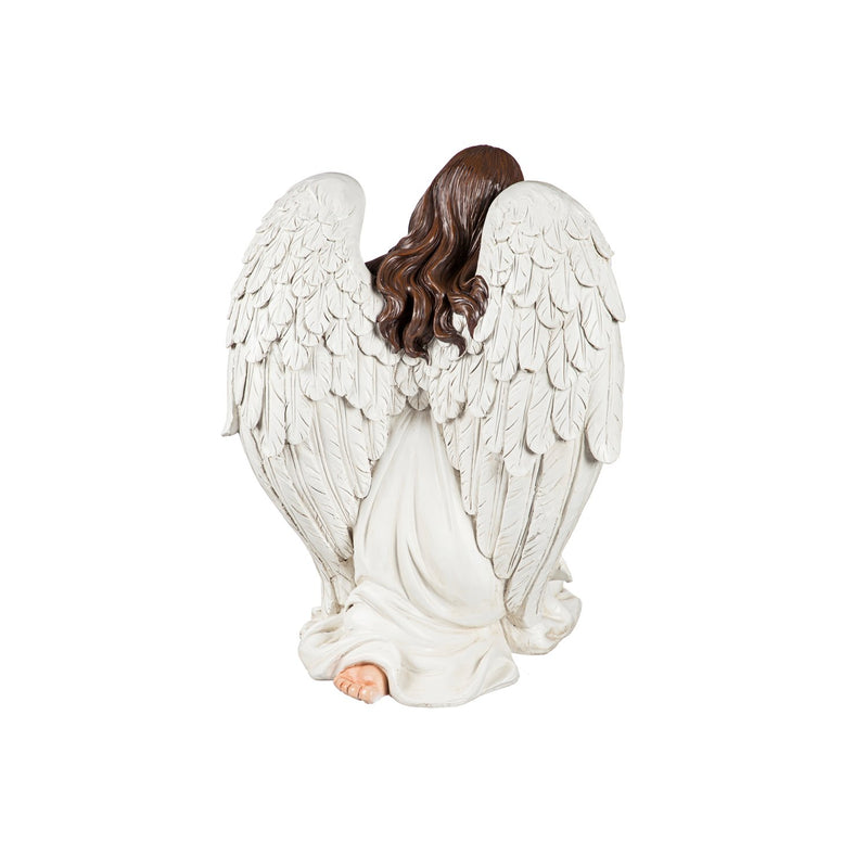 23"H Statement Kneeling Angel Garden Statuary, 13.59"x10.98"x17.01"inches