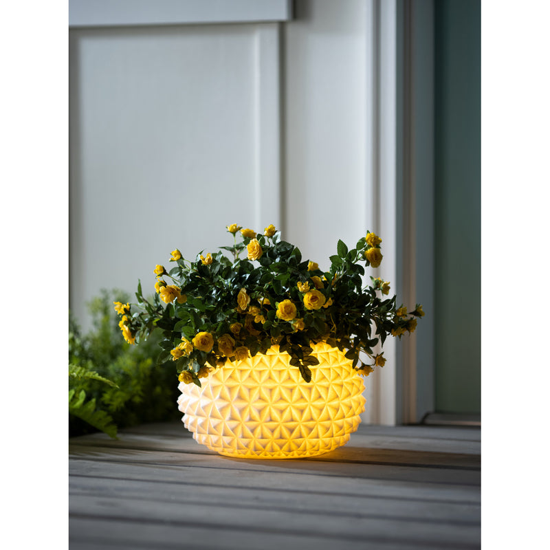 Lighted Diamond Shell Vase, 10.6"x10.6"x6.48"inches