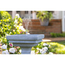 "Renaissance" Square Birdbath w/Smart Fountain, 19.5"x19.5"x26"inches