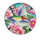 14" Glass and Metal Plant Stand, Hummingbird,84g4885