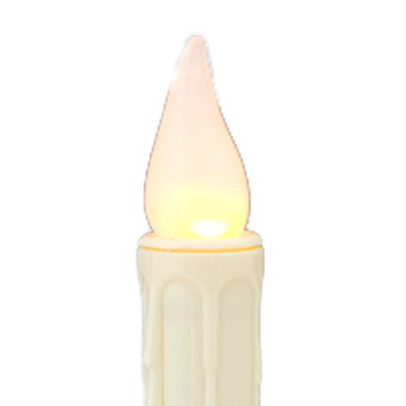 Yellow LED Bulbs for Window Candles, 2-Pack - Off White Bulb Base,87164owh