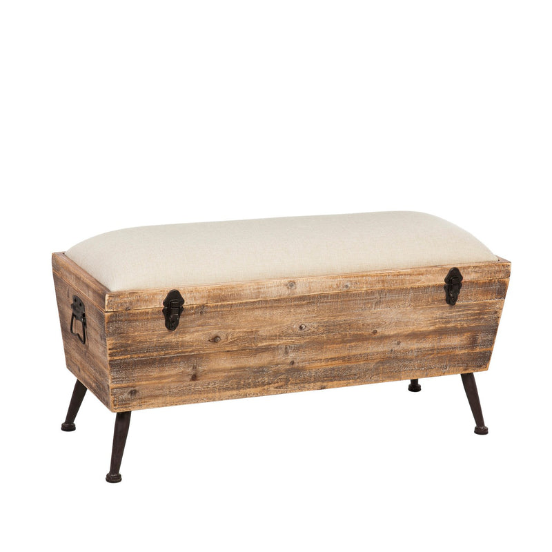 Wooden Storage Bench with Cushion,8bn013