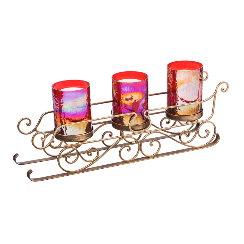 Winter Sled Metal Candle Holder,8chm232