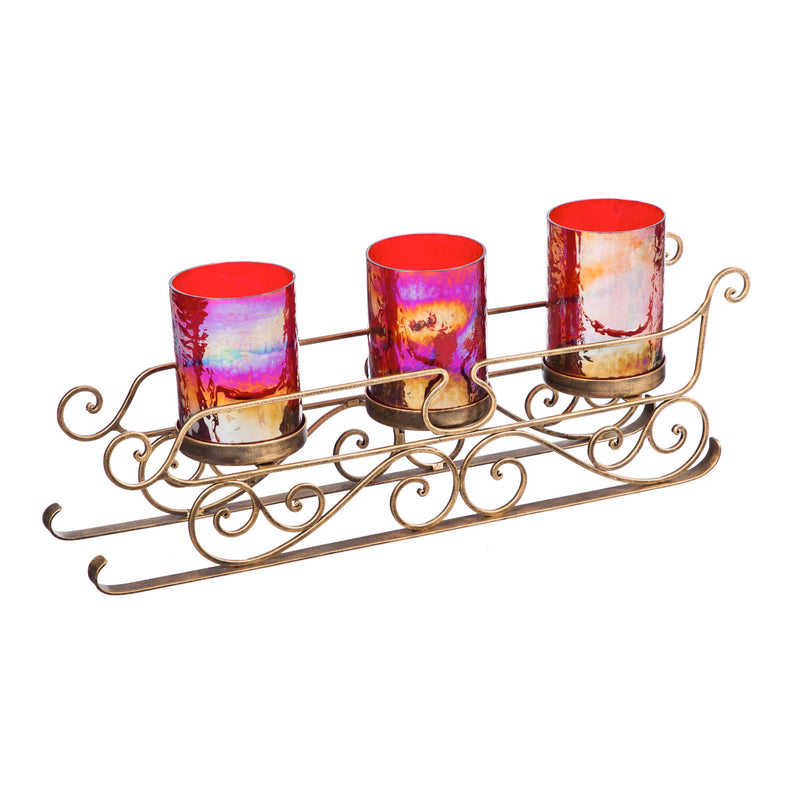Winter Sled Metal Candle Holder,8chm232
