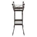 Two-Shelf Cast Iron Plant Stand with Birds,8f00420