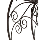 Two-Shelf Cast Iron Plant Stand with Birds,8f00420